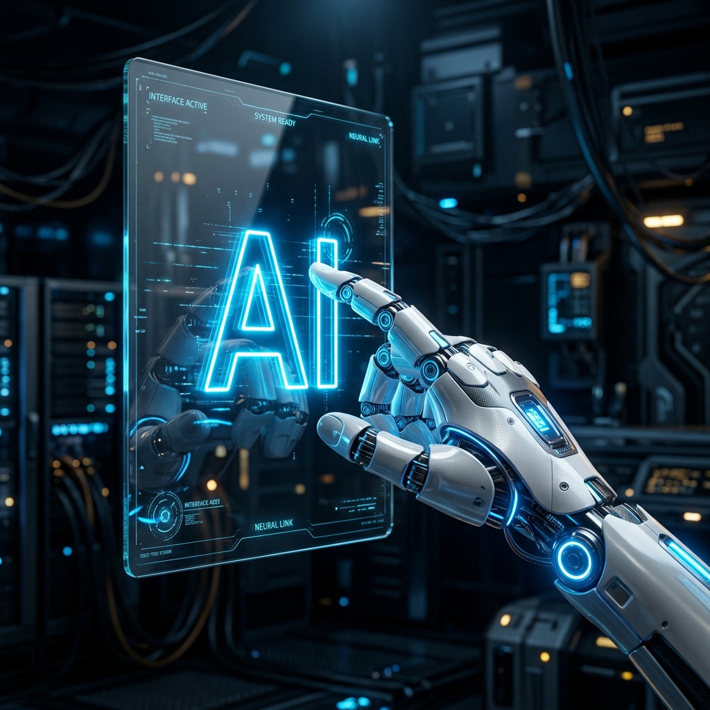 AI Robot Hand Touch
