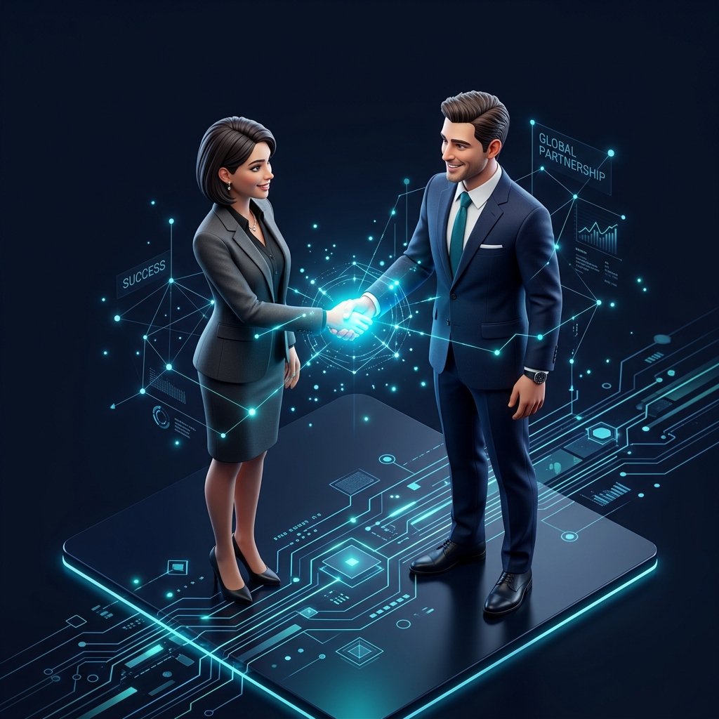 Partnership 3D Illustration
